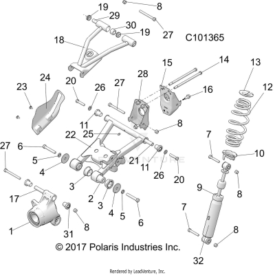 SUSPENSION, MID - A19S6E57R1 [C101365]
