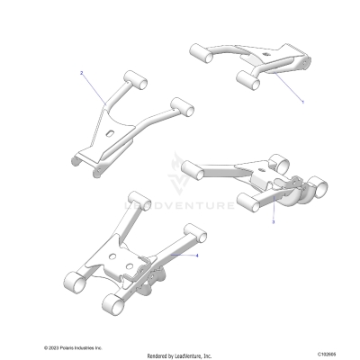 SUSPENSION, REAR CONTROL ARMS - A25SJE57CP/EP (C102605)