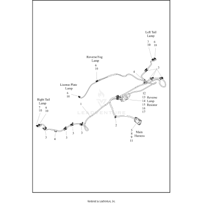 WIRE HARNESS, REAR LIGHTING - FLTRT (AUS, CHN)