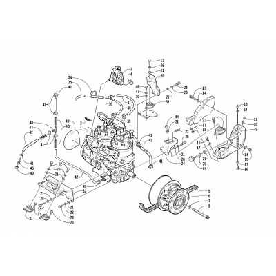 ENGINE AND RELATED PARTS