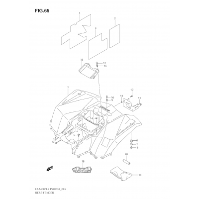 REAR FENDER (LT-A400FZ E33)