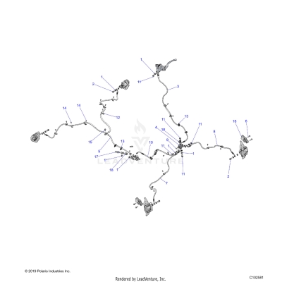 BRAKES, BRAKE LINES - A25SLE95CF/FF/EF (C102581)