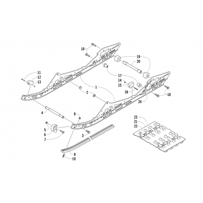 SLIDE RAIL AND TRACK ASSEMBLY