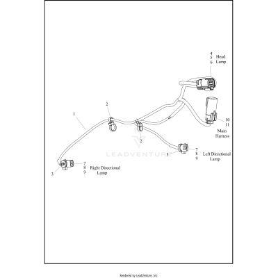 WIRE HARNESS, FRONT LIGHTING JUMPER - FLTRT (JPN)