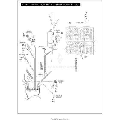WIRING HARNESS, MAIN, ABS (FAIRING MODELS) (3 OF 6)