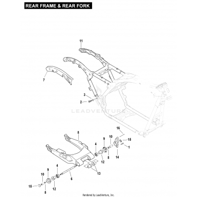 REAR FRAME & REAR FORK