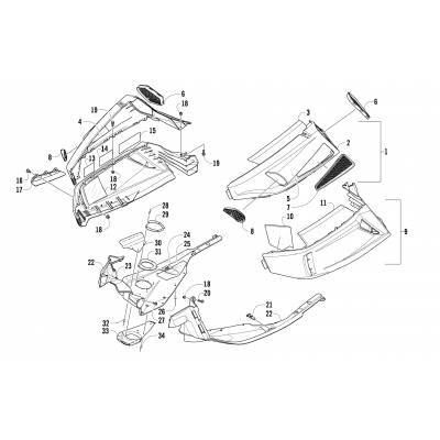 SKID PLATE AND SIDE PANEL ASSEMBLY