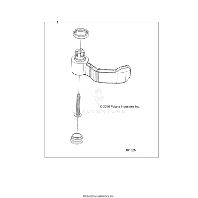 CONTROLS, THROTTLE ASSEMBLY, THROTTLE LEVER KIT - A19SHE57FP (101025)
