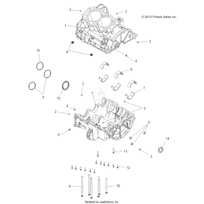 ENGINE, CRANKCASE - A19SYE85BH (49ATVCRANKCASE14SPXP850)
