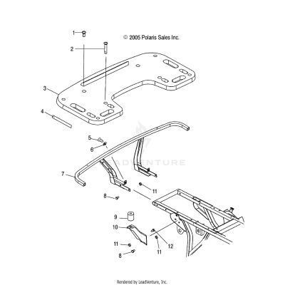 RACK MOUNTING, REAR - A06CD32AA/AB/AC (4999201699920169A06)