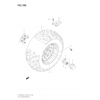 LEFT REAR WHEEL (LT-A500X E33)