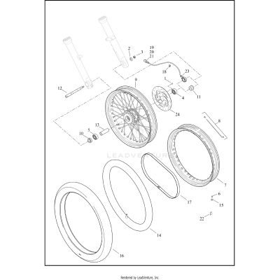 WHEELS, FRONT, LACED - XL1200C