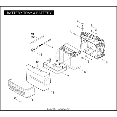 BATTERY TRAY & BATTERY