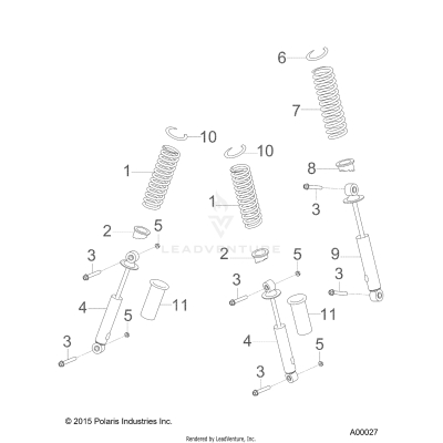 SUSPENSION, SHOCKS - A25YKA11N1/N5 (A00027)