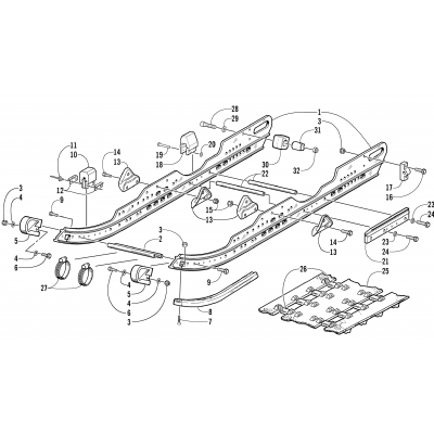 SLIDE RAIL AND TRACK ASSEMBLY