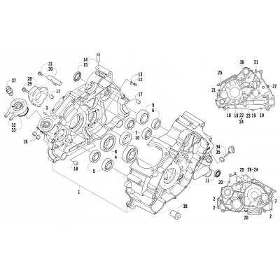 CRANKCASE ASSEMBLY (VIN: 4UF07MPV77T305713 to 4UF07MPV97T330001)