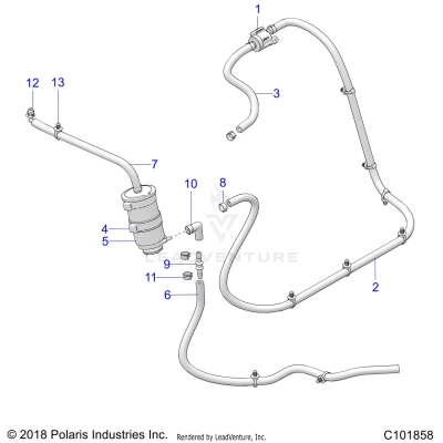 BODY, FUEL TANK EVAP - A19HAA15B7 (C101858)