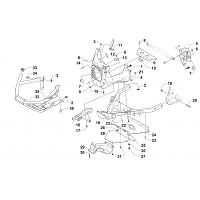 FRONT BUMPER AND FRAME ASSEMBLY