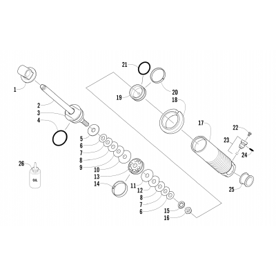 REAR SUSPENSION FRONT ARM SHOCK ABSORBER