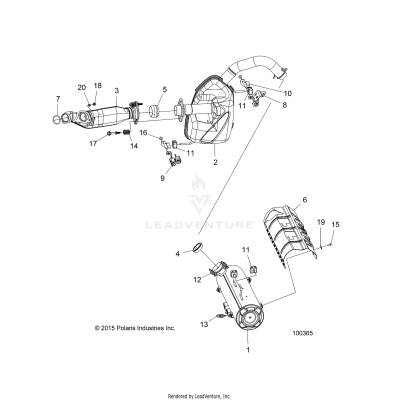 ENGINE, EXHAUST 3PC - A25SYE95PL (100365)