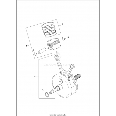 PISTONS & FLYWHEEL ASSEMBLY - TWIN CAM 110™