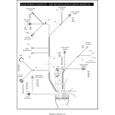 MAIN WIRING HARNESS - ABS BRAKES (NON-FAIRING MODELS) (5 OF 5)