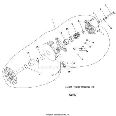 DRIVE TRAIN, PRIMARY CLUTCH - A17DAH57A5 (100682)