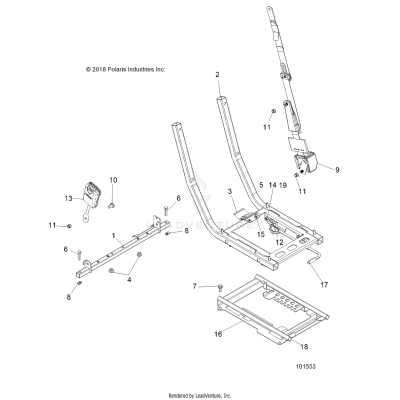BODY, SEAT MOUNTING AND BELT - A19DBA50A5 (101553)
