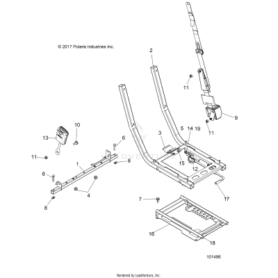 BODY, SEAT MOUNTING AND BELT - A19DAE57D5 (101496)
