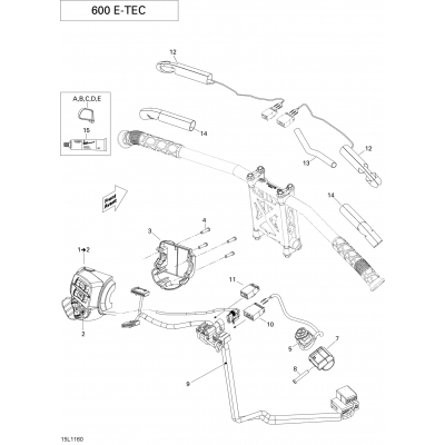 10- Steering Wiring Harness 600 HO ETEC