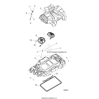 ENGINE, COOLING SYSTEM, FANS AND SHROUDS - A17SXM95AM [100603]