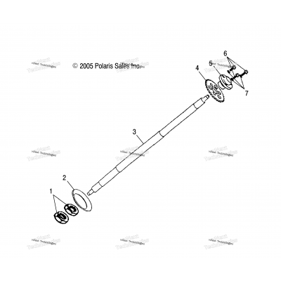 Axle, Rear Wheel /Cb/Cd