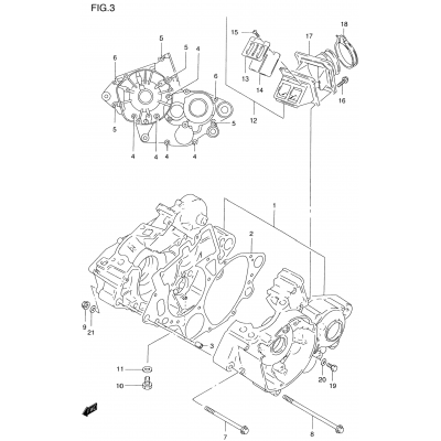 CRANKCASE (MODEL T/V)