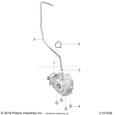 DRIVE TRAIN, FRONT GEARCASE MOUNTING - A19SHE57FP (49ATVGEARCASEMTG13SP500F)