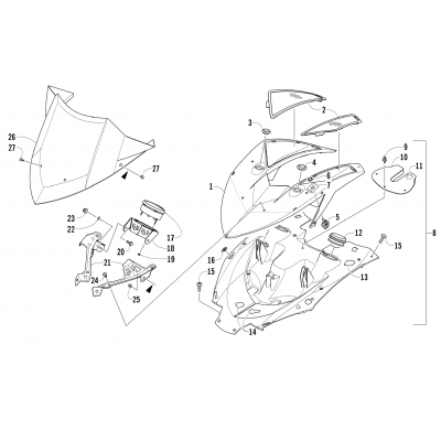 POD AND WINDSHIELD ASSEMBLY