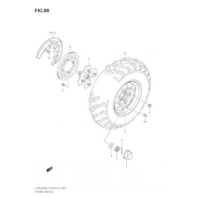 FRONT WHEEL (LT-A500X E33)