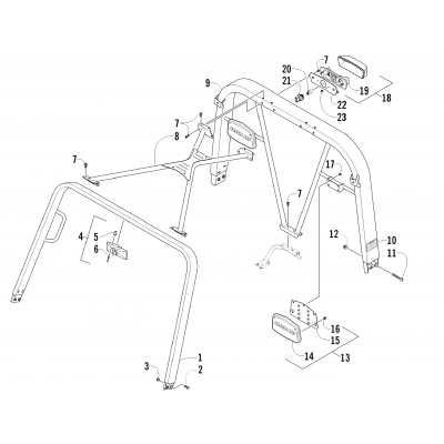 CANOPY AND TAILLIGHT ASSEMBLY