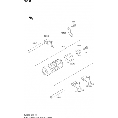 GEAR CHANGE DRUM/SHIFT FORK