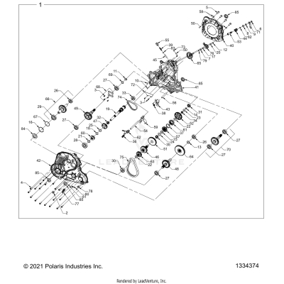 DRIVE TRAIN, MAIN GEARCASE - A25SYY95AH (1334374)