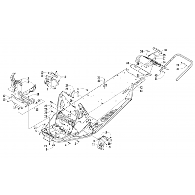 CHASSIS, REAR BUMPER, AND SNOWFLAP ASSEMBLY