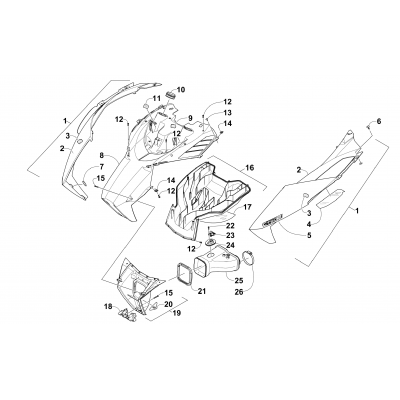 HOOD AND AIR INTAKE ASSEMBLY