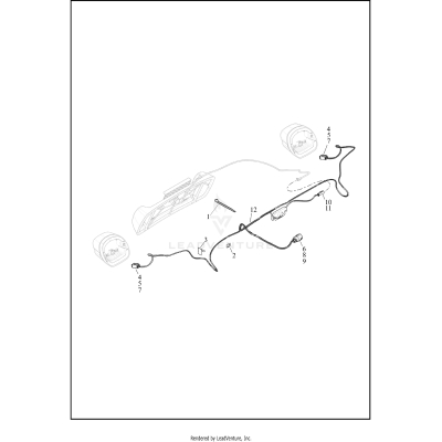 WIRING HARNESS, TURN SIGNALS AND LIGHTS, REAR - FLRT (HDI)