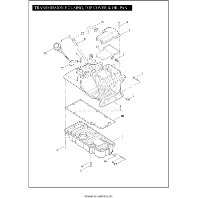 TRANSMISSION HOUSING, TOP COVER & OIL PAN