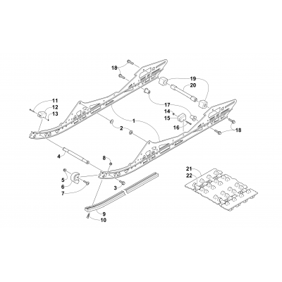 SLIDE RAIL AND TRACK ASSEMBLY