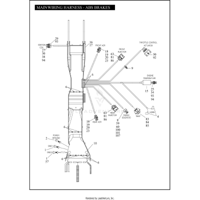 MAIN WIRING HARNESS - ABS BRAKES (CONTINUED)