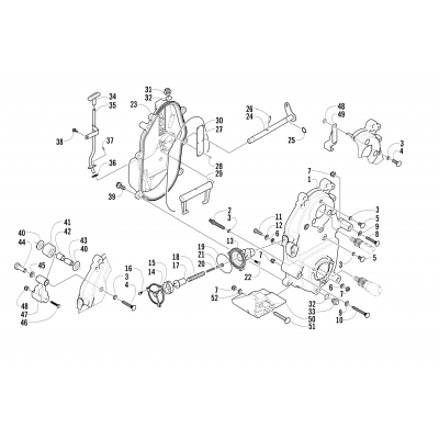 DROPCASE AND CHAIN TENSION ASSEMBLY