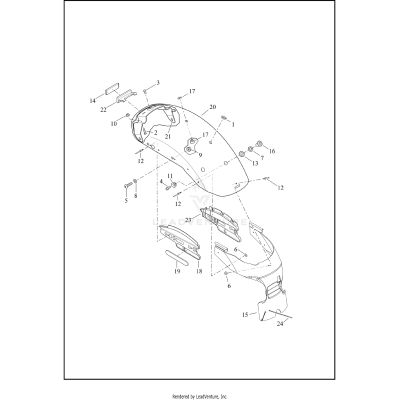 FENDERS, REAR - XL1200CX (DOMESTIC, CANADA ONLY)