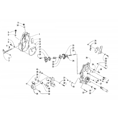 DROPCASE AND CHAIN TENSION ASSEMBLY