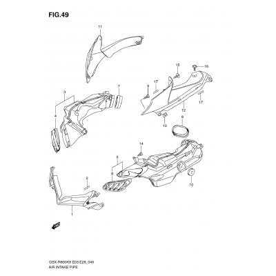 AIR INTAKE PIPE (MODEL K8)