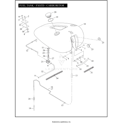 FUEL TANK - FXSTD - CARBURETOR